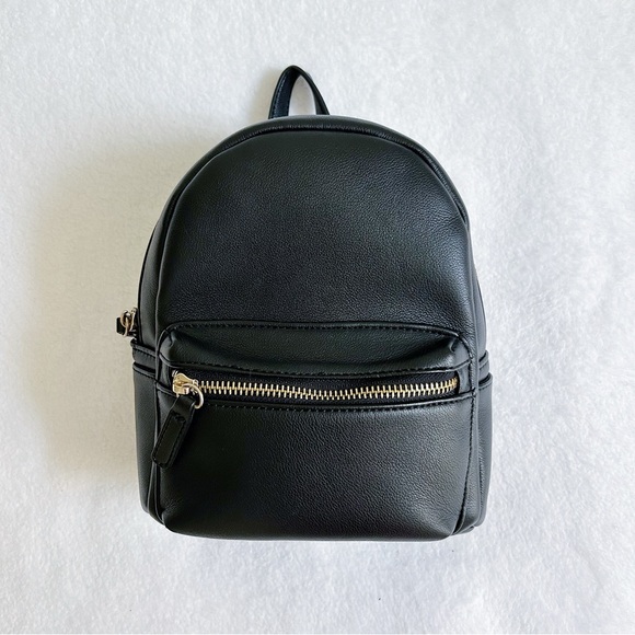 Forever 21 Mini faux Leather Backpack Purse Black - Picture 3 of 14